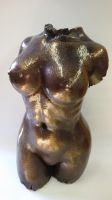 buste de femme aspect bronze